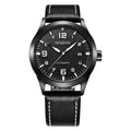 Men's retro leather automatic mechanical watch with business styling and 12mm thickness