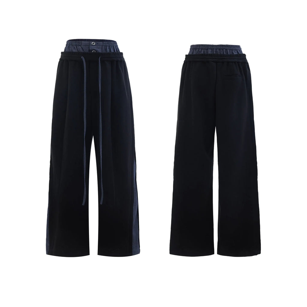 Men's black heavy industry sports leisure suit with hooded three-dimensional stitching short sleeve jacket and matching trousers