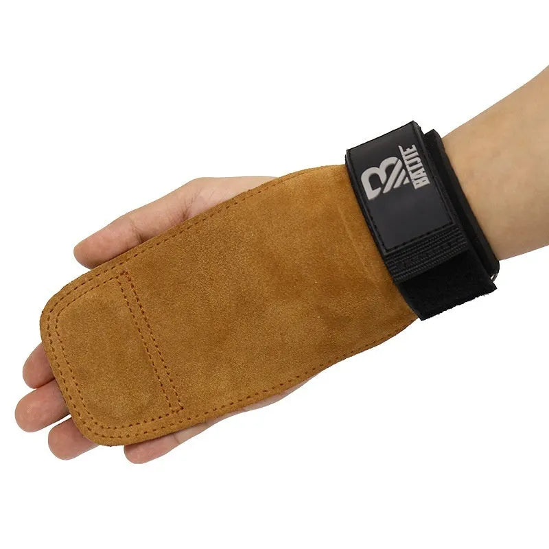 Brown fitness wrist protector for horizontal bar exercises including pull-ups and push-ups