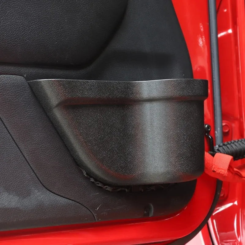 Black aluminium alloy car interior net pocket storage box pair for seat side gap