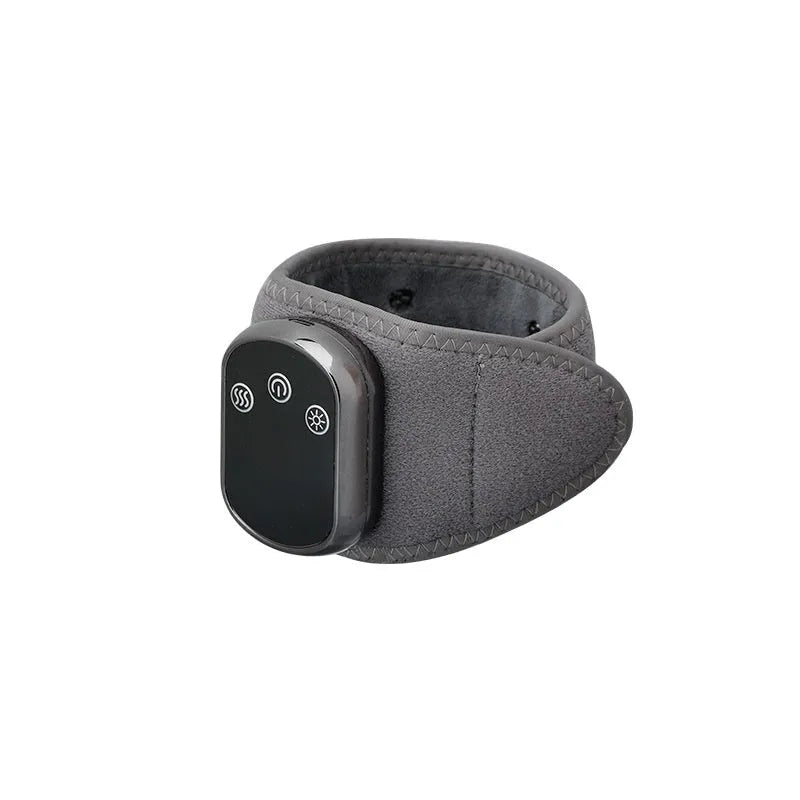 Grey cloth hand massager with Type-C charging port for wrist, ankle, knee, and neck physiotherapy