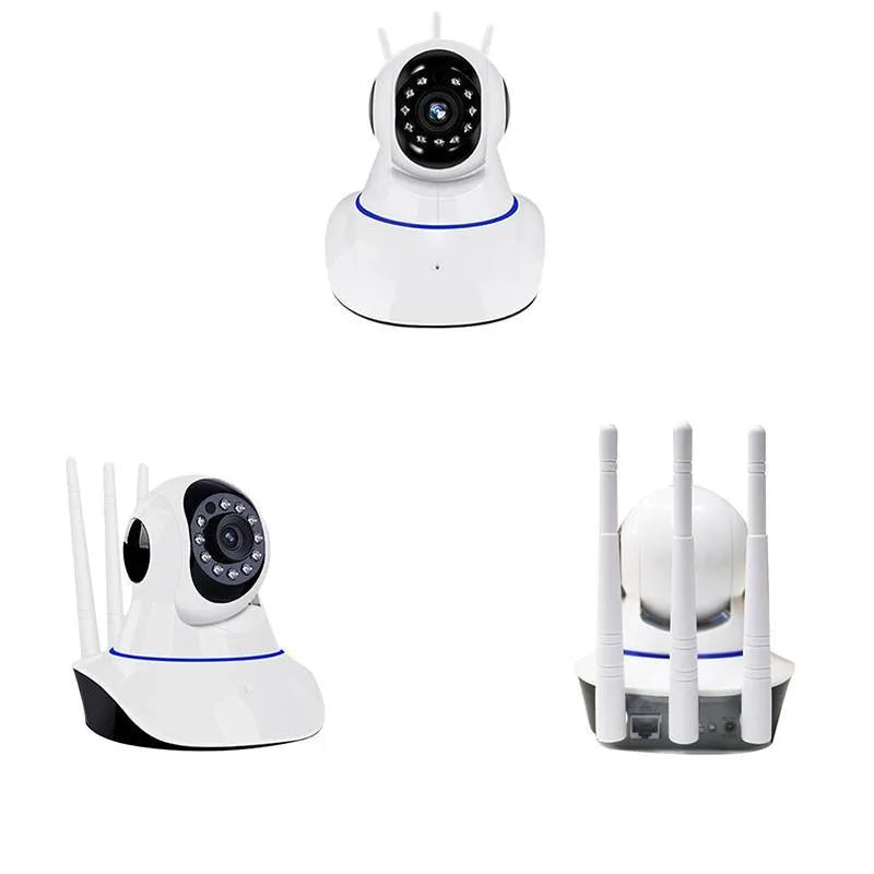 White dome wireless security camera with 1MP CMOS sensor and 3.6mm lens for indoor outdoor surveillance