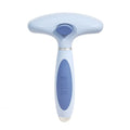 Azure light blue pet comb with double row stainless steel teeth for dog grooming