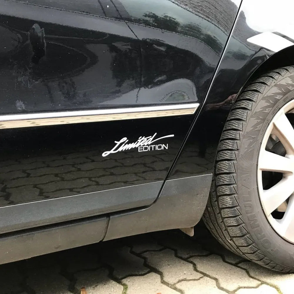 Reflective plastic bumper sticker with British design, measuring 16cm by 3.8cm.