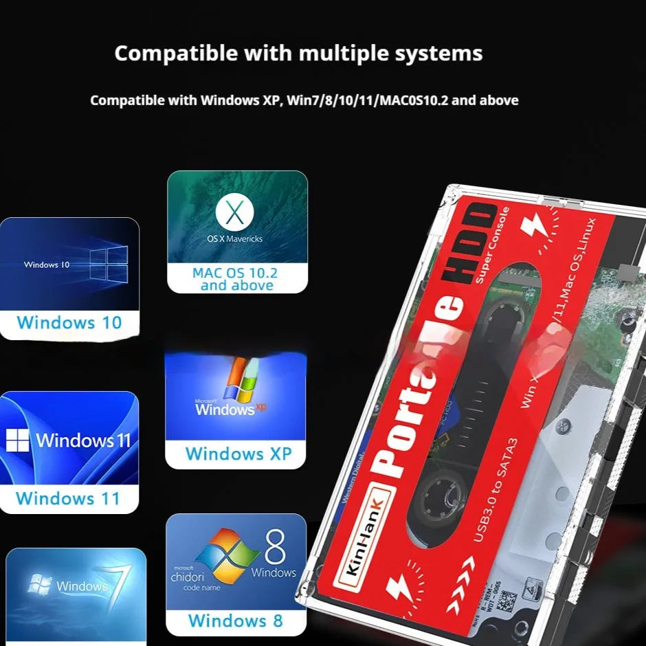 External mechanical plug-and-play mobile game hard disk with USB cable and storage box