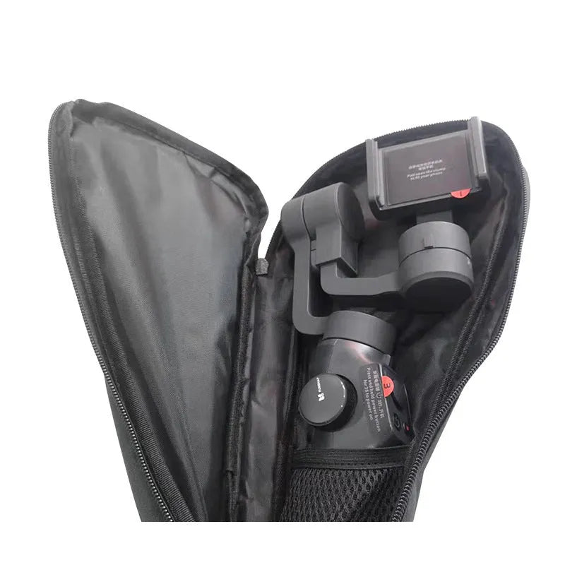 Black cloth portable storage bag for mobile phone stabiliser and accessories