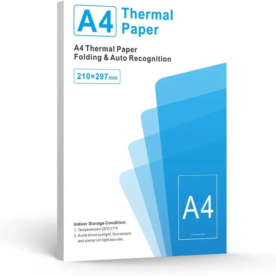 White A4 thermal paper for portable thermal printers with quick-drying three-proof properties