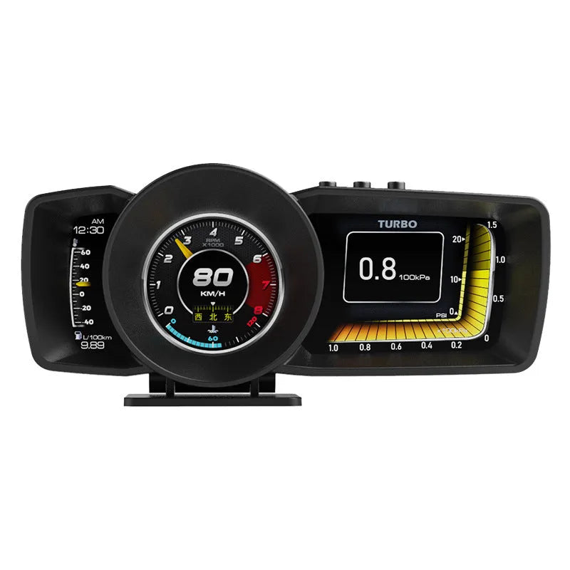 A600 OBDII monitor driving computer with HD display showing GPS and instrument data