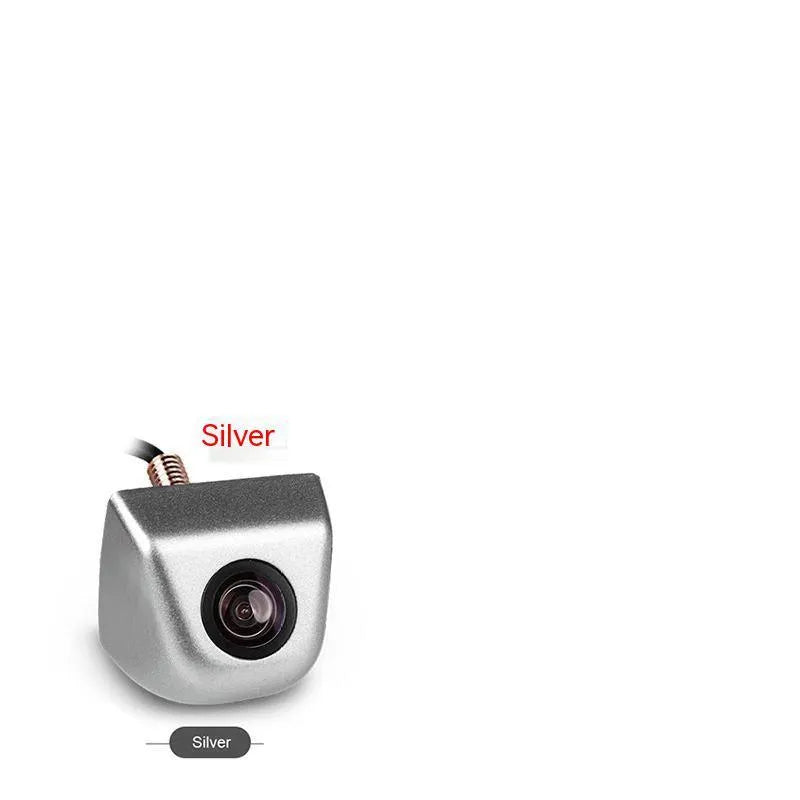 HD car reverse parking camera with metal shell and night vision, shown with integrated cable.