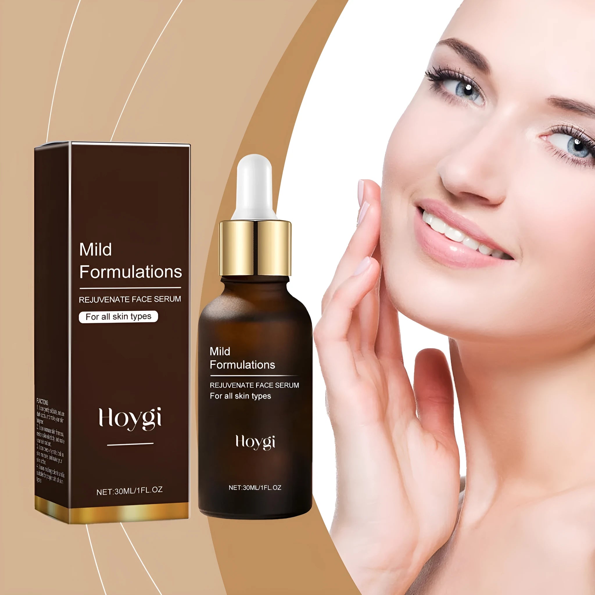 30ml facial skin care essence bottle with hyaluronic acid, collagen and vitamin C