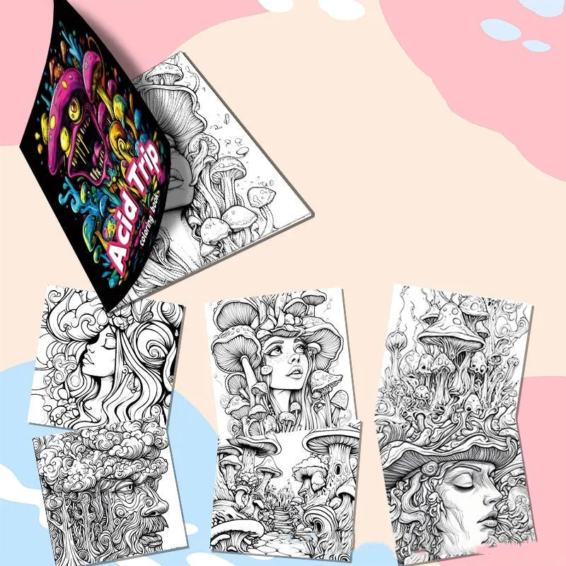 Acid tour coloured painting book or sketch pad with a length of 200mm.