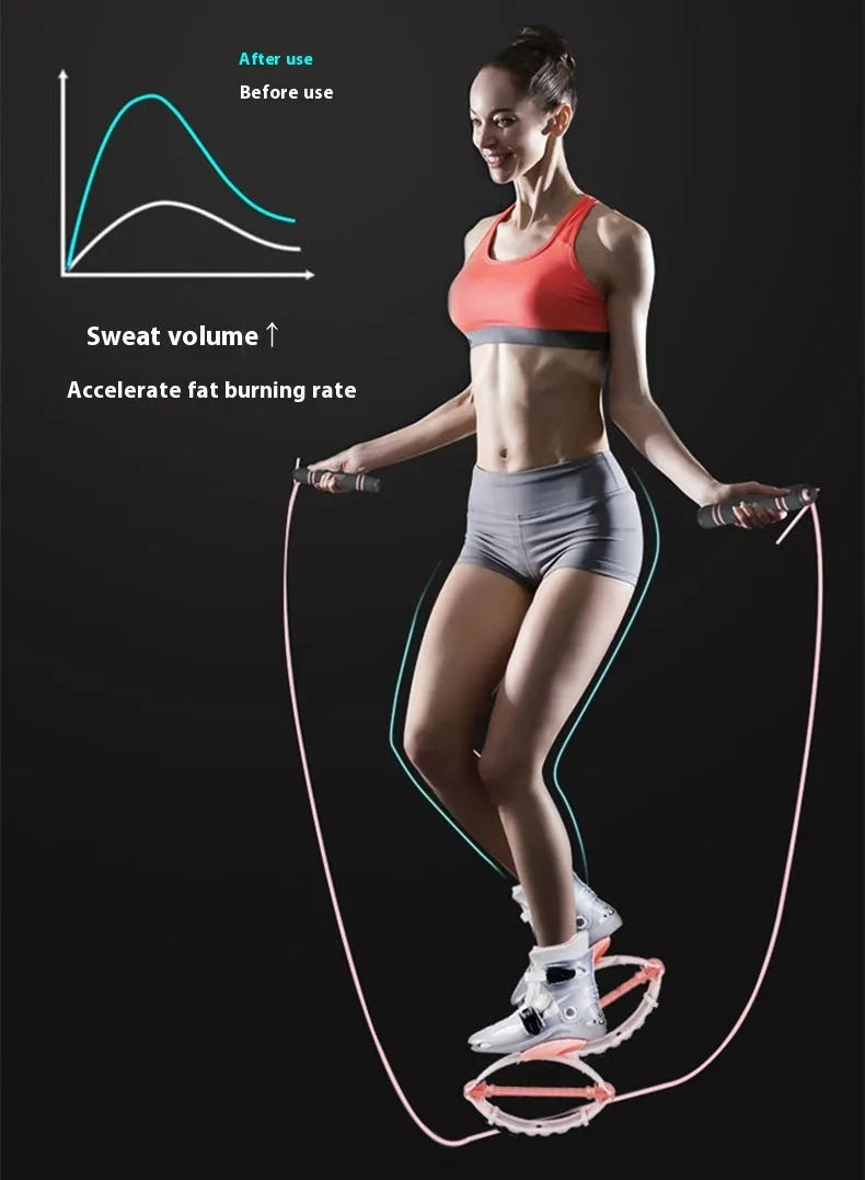 Bouncing shoes in pink silver colour with TPU construction for fitness and dance sports