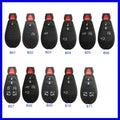Replacement ABS brass and nylon key shell for Dodge Chrysler smart key cards, dimensions 85mm by 42mm.