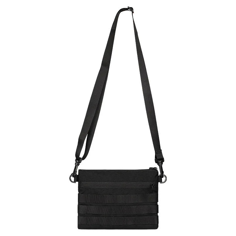 Black oxford cloth outdoor kit bag measuring 18cm by 3.5cm