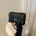Retro textured diamond small women's shoulder bag in PU leather with single strap
