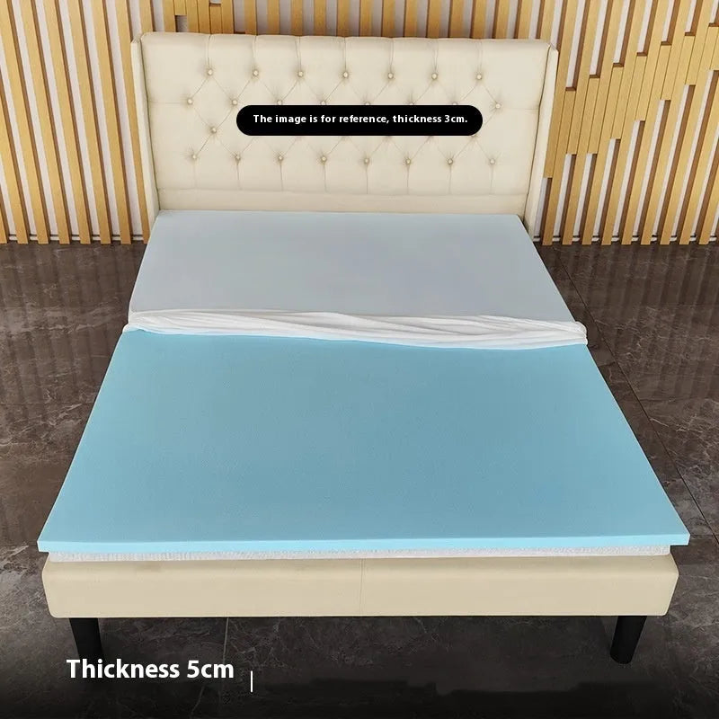Gel memory cotton thin slow rebound tatami mat with regenerated cellulose fiber cover and artificial latex core in multiple sizes
