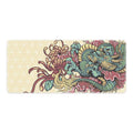 Esports creative dragon cloth mouse pad with non-slip base, flower dragon design, 700x300mm to 900x400mm sizes