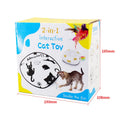 Plastic cat interactive toy with self-hi relief teaser mechanism in picture colour