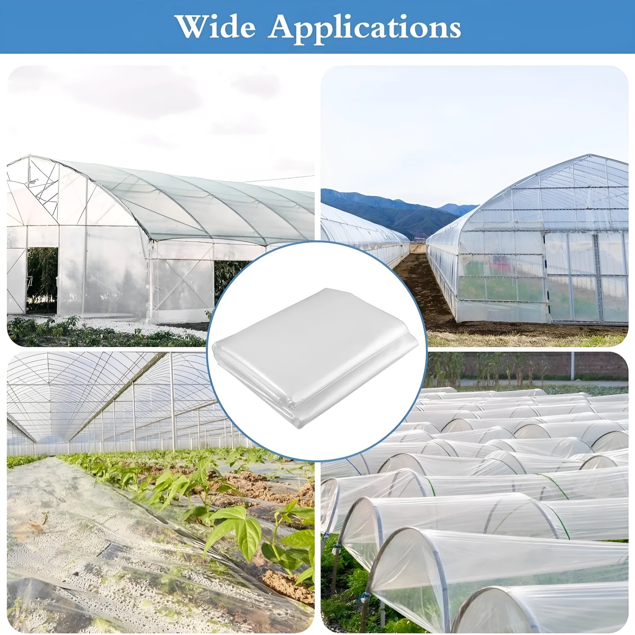 Plastic greenhouse cold proof film for vegetable sheds in 4x8 metre size