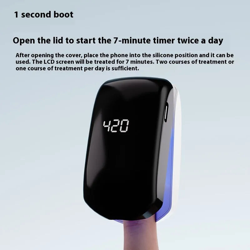 White UV onychomycosis laser light for fungus cleaning and quick-drying nail care