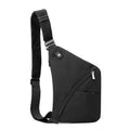 Men's Oxford cloth chest bag in urban simplicity style with single shoulder design and letter detailing