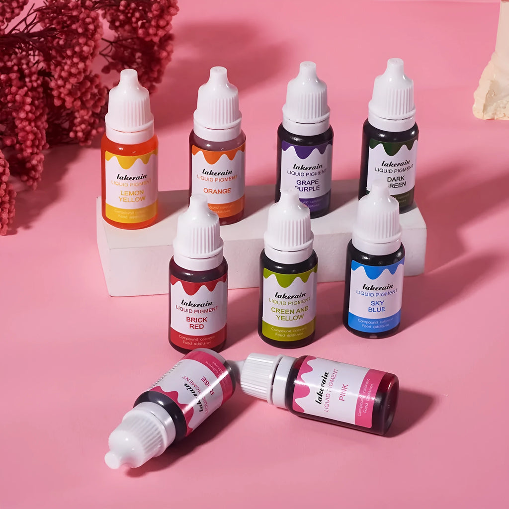 24 bottles of natural food colouring pigments for cake decorating and crafts with lemon yellow ingredients