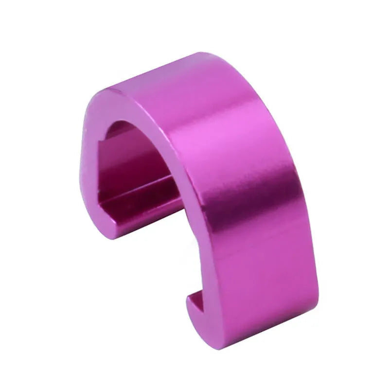 Aluminium alloy C buckle hardware fitting in multiple colours showing dimensions