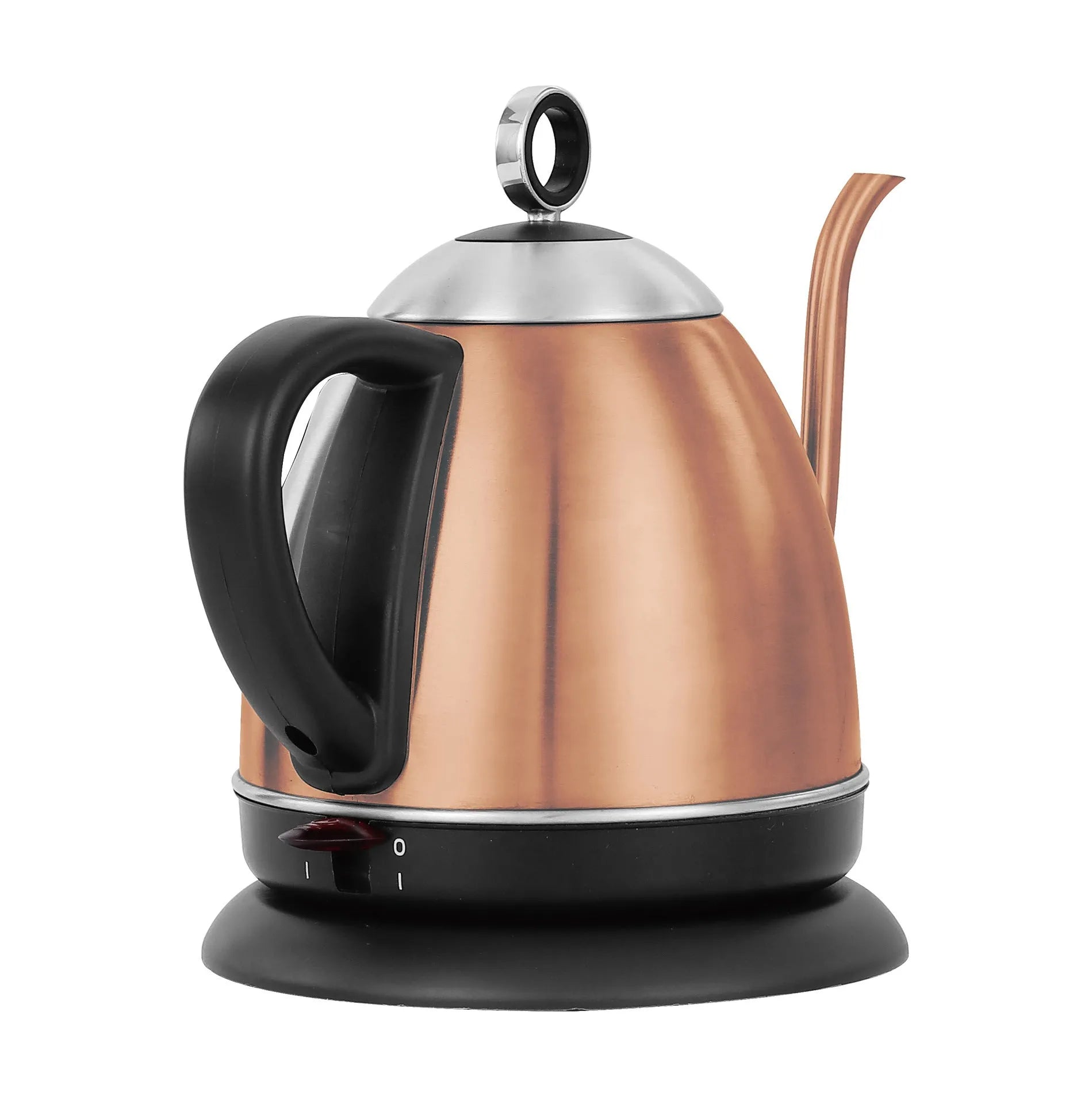 Stainless steel automatic kettle with touch controls in gold colour option
