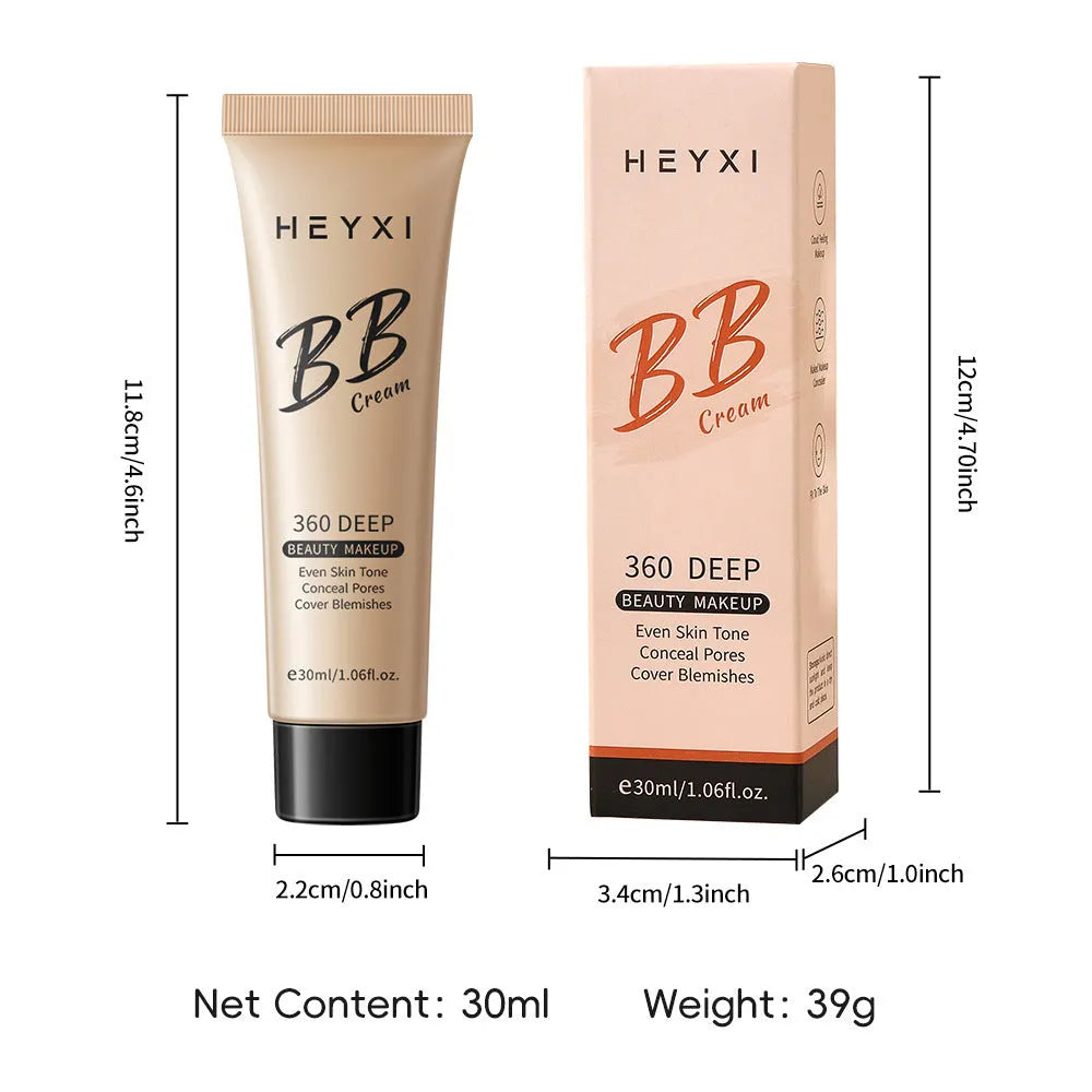 Waterproof sweat-proof BB cream foundation makeup in four colour shades for all skin types