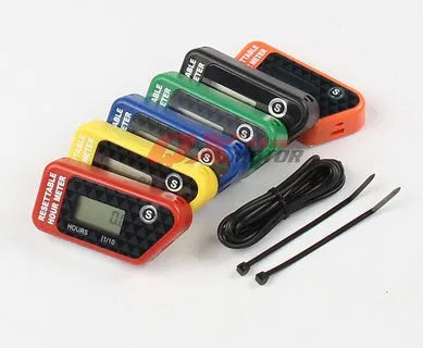 Black waterproof LCD maintenance reminder timer for vehicle and generator service intervals