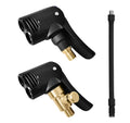 Vehicle air conversion inflatable chuck two-in-one nozzle set with 16 cm hose and two connectors