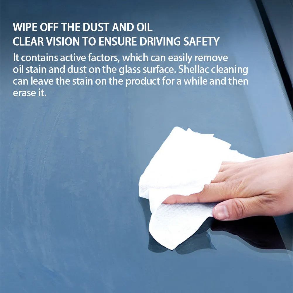 Glass oil film remover cleaning cream paste in tub for car window decontamination.