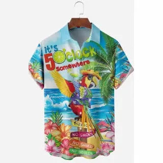 Men's short sleeve camouflage slim fit shirt in polyester fibre, front view, available in multiple colours