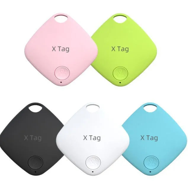 Compact black Bluetooth anti-lost tracker and alarm for keys and wallets.