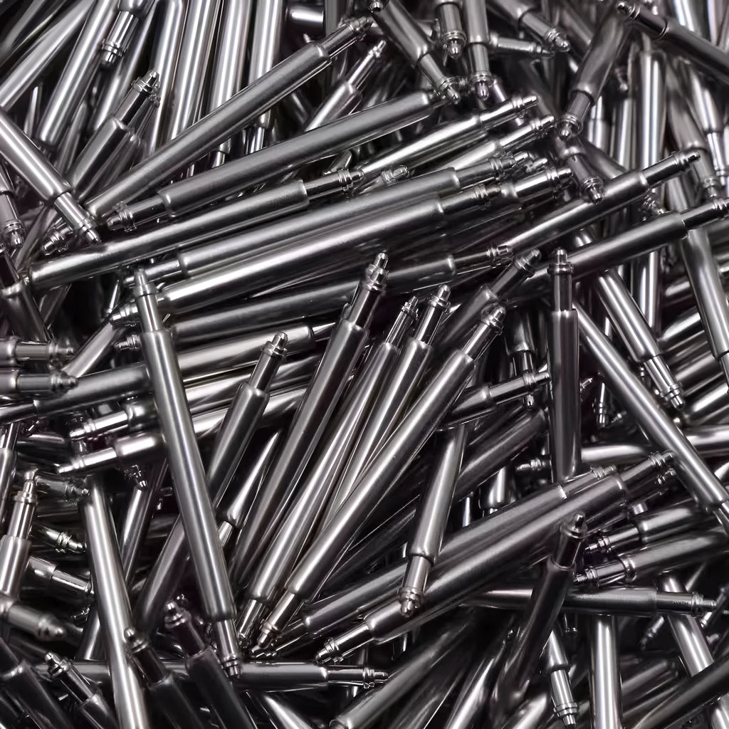 Watch repair spring shaft parts in sizes 21mm, 22mm, 23mm, 24mm, 25mm, and 26mm.