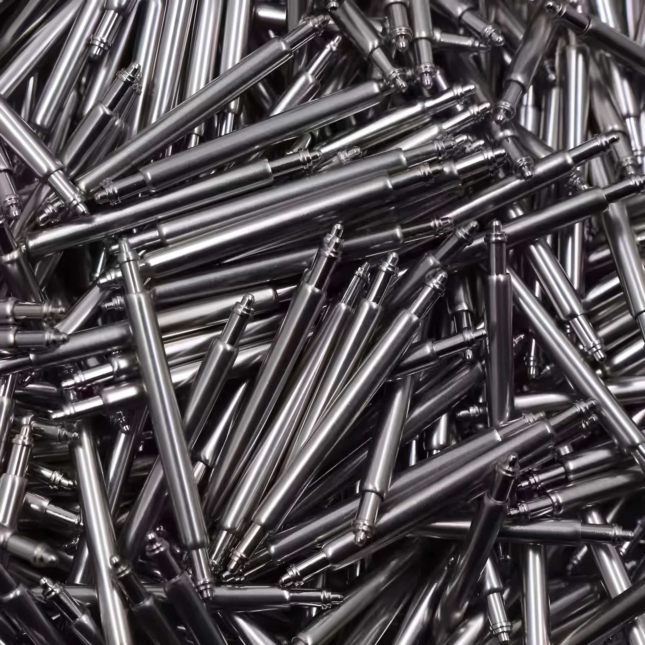 Watch repair spring shaft parts in sizes 21mm, 22mm, 23mm, 24mm, 25mm, and 26mm.