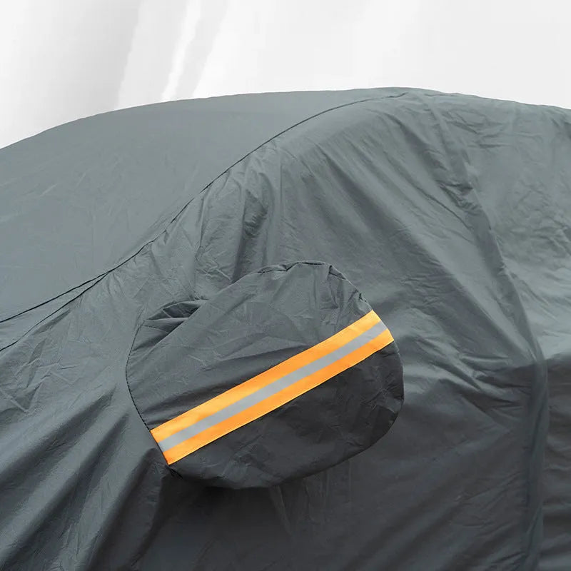 Gray PVC chemical fibre car cover for Volkswagen with rainproof and heat insulation features