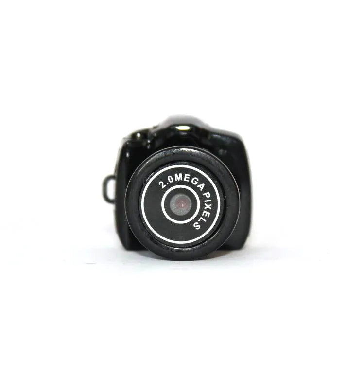 HD compact body camera in black with Mini 8 Pin USB port and Micro SD card slot