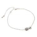 Alloy pineapple bracelet with adjustable wristband in gold or silver colour