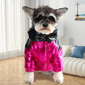 Thick warm pet dog down jacket in red colour, 90% pure duck down fill for small to large dogs