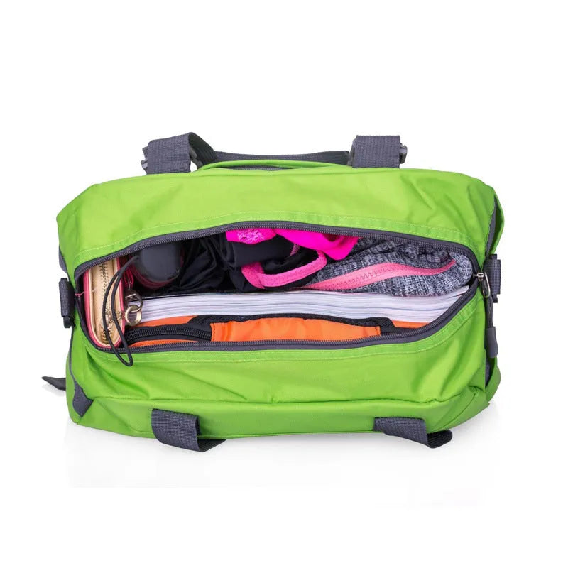 Nylon yoga and gym fitness bag shown in one of six colour options.