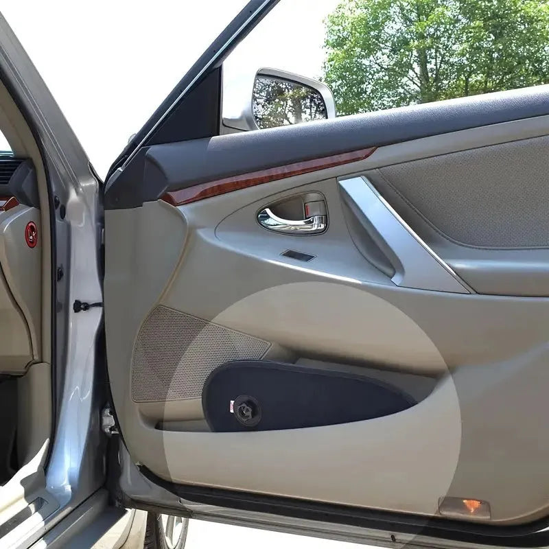 Adjustable car side window sun shade with suction cups attached to vehicle window
