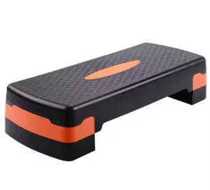 Fit Step aerobics platform with adjustable risers in grey, green, or orange colour options