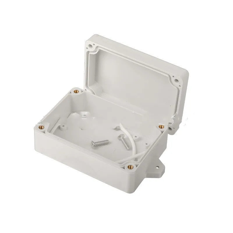 F4B-1 model grey ABS plastic waterproof instrument box showing dimensions 100mm by 68mm by 40mm.