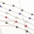 Stainless steel women's bracelet with three triangular zircon stones in a choice of colours and metal finishes.