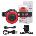 Black intelligent induction brake taillight for bicycles with aluminium alloy construction