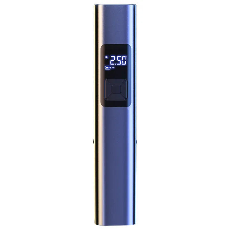 Wireless digital display car air pump and vacuum cleaner with four functions including tyre inflation and cleaning