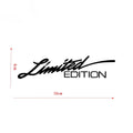 Black laser reflective car sticker with custom text design on vehicle surface