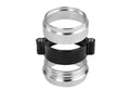 Aluminium fixed movement exhaust clamp for turbo systems in black, with size markings