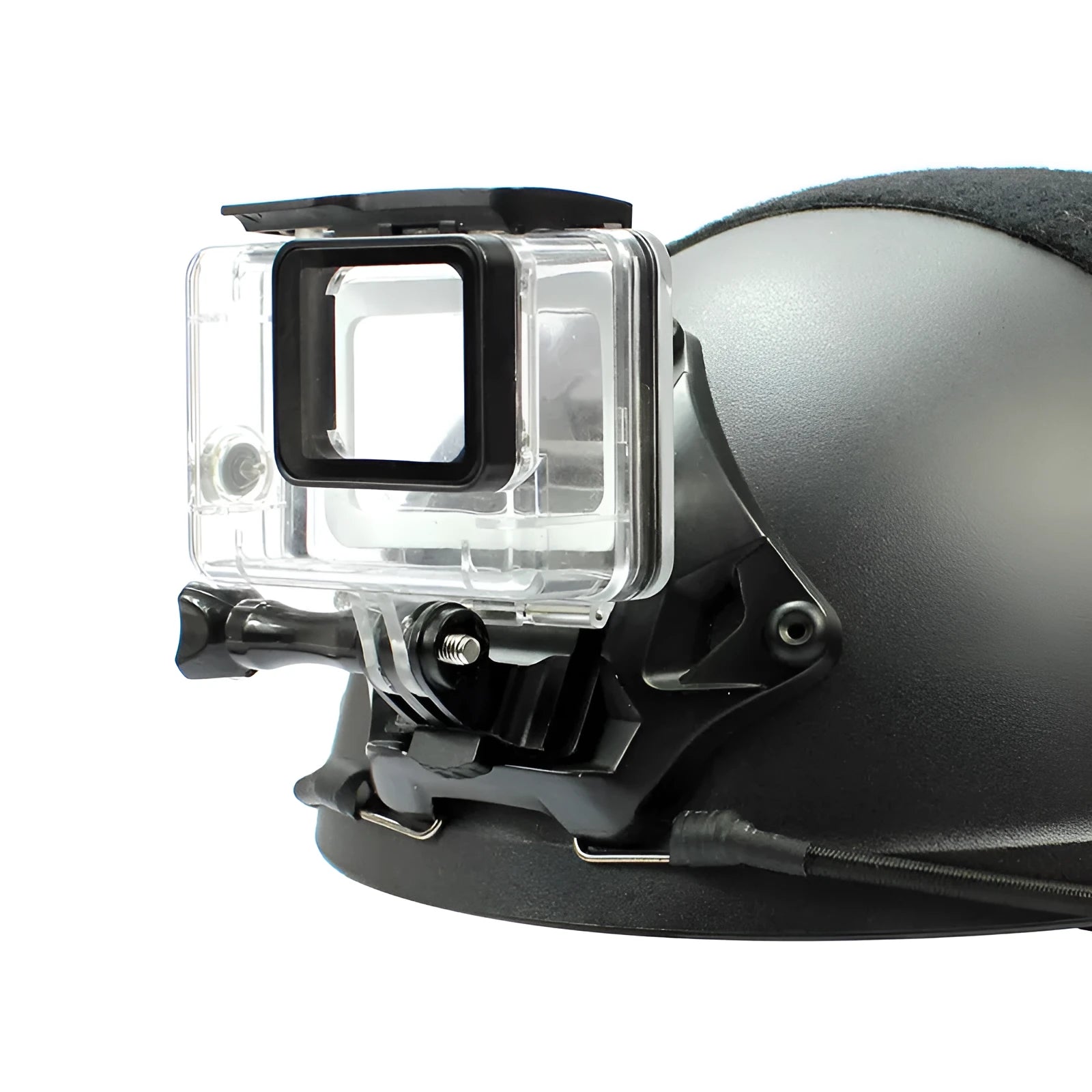 Universal Shadow Stone camera riding helmet holder in classic colour made from aluminium alloy